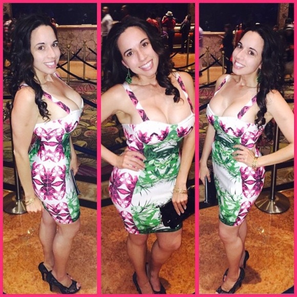 Hot Miami Styles Dresses & Skirts - Tropical design bodycon dress